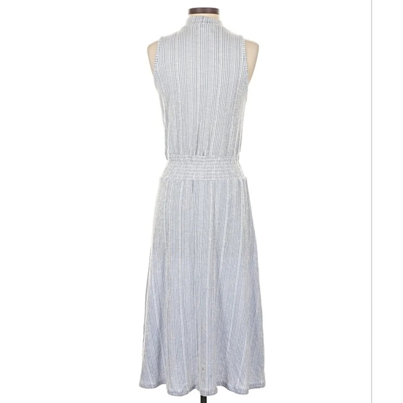 Caution to the Wind Women's Small Gray Ribbed Mock Neck Dress - Picture 2 of 12